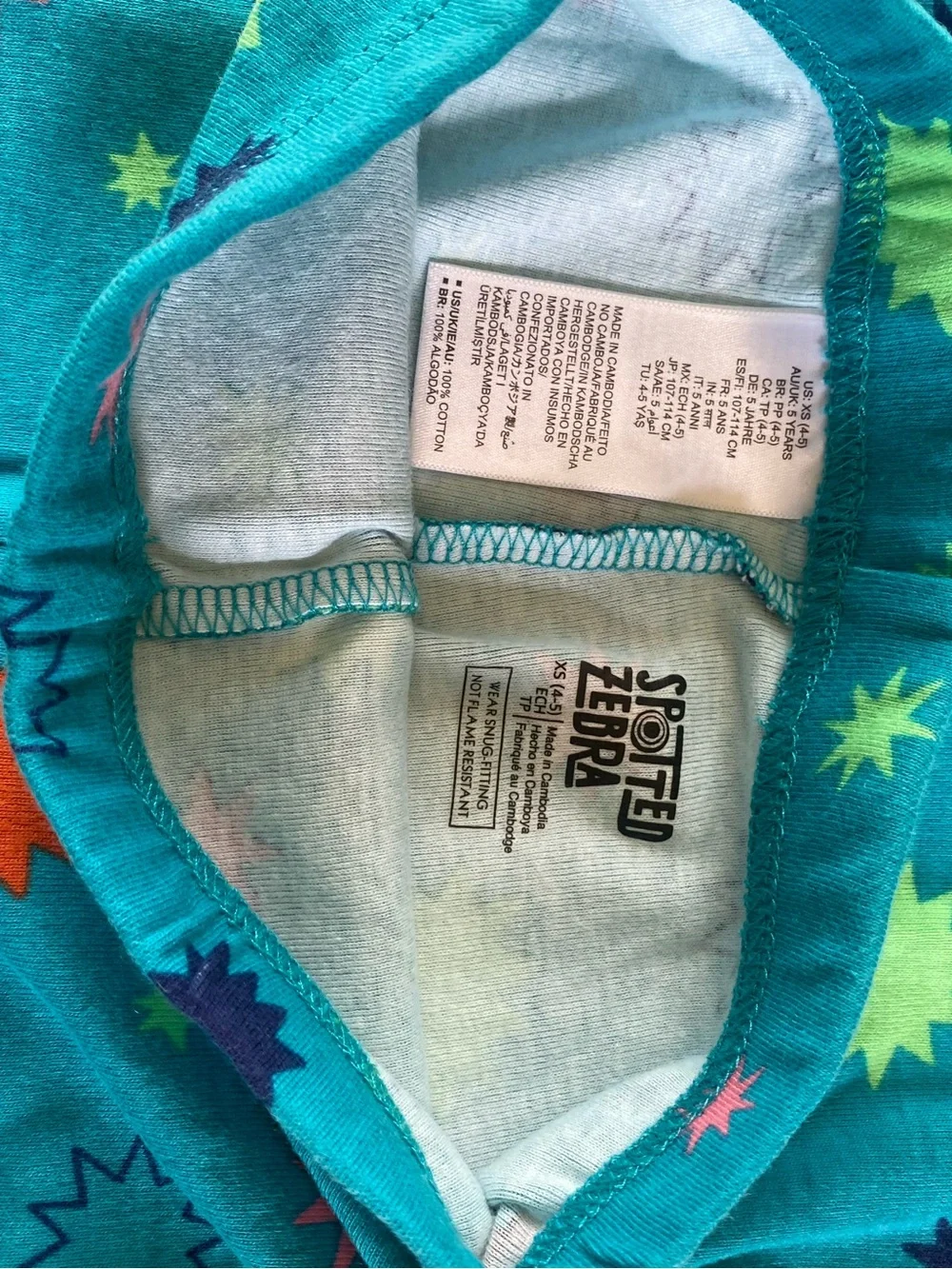 Spotted Zebra 3 set Pajama Size X Small